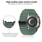 For Samsung Galaxy Watch Ultra 47mm / Ultra 2025 Kalebol Ocean Loop Nylon Braided Watch Band(White)