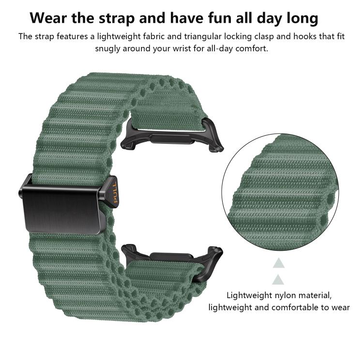 For Samsung Galaxy Watch Ultra 47mm / Ultra 2025 Kalebol Ocean Loop Nylon Braided Watch Band(White)