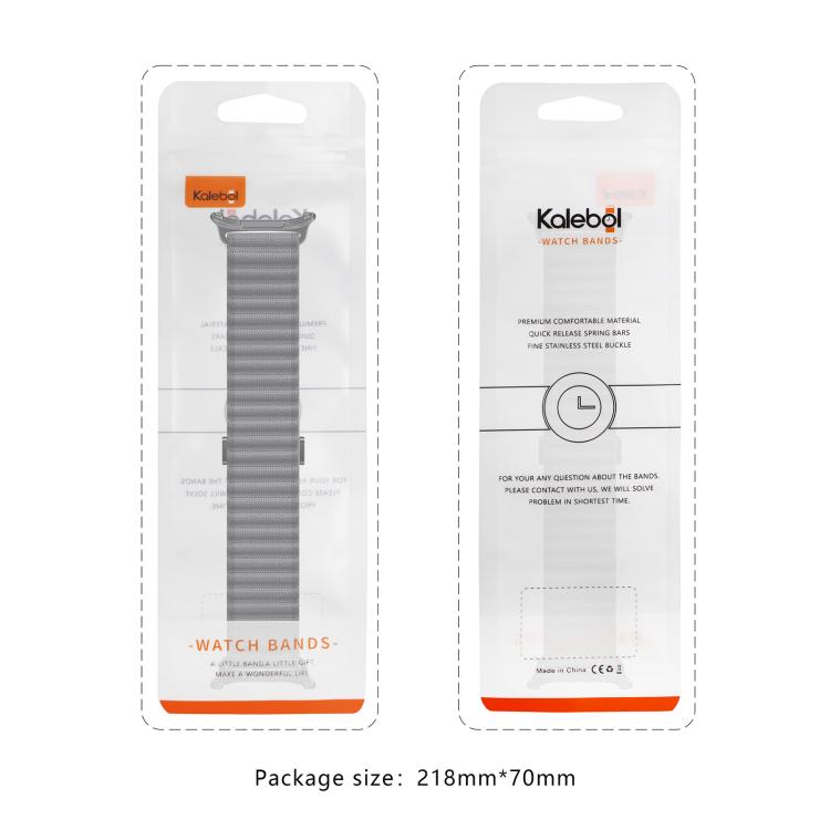For Samsung Galaxy Watch Ultra 47mm / Ultra 2025 Kalebol Ocean Loop Nylon Braided Watch Band(White)