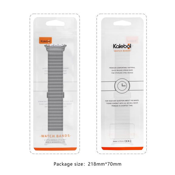 For Samsung Galaxy Watch Ultra 47mm / Ultra 2025 Kalebol Ocean Loop Nylon Braided Watch Band(White)