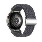 For Samsung Galaxy Watch 5 Pro / 6 / 7 Kalebol Button Braided Loop Magnetic Buckle Watch Band(Space Grey)