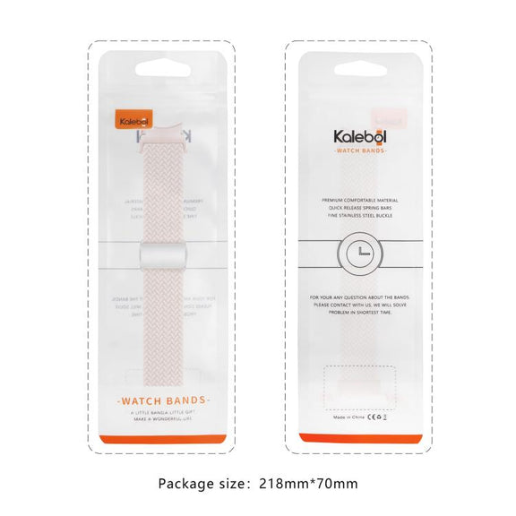 For Samsung Galaxy Watch 5 Pro / 6 / 7 Kalebol Button Braided Loop Magnetic Buckle Watch Band(Fog Blue)