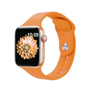 For Apple Watch 46mm / 49mm / 45mm / 44mm Kalebol Reverse Buckle Silicone Watch Band(Orange)