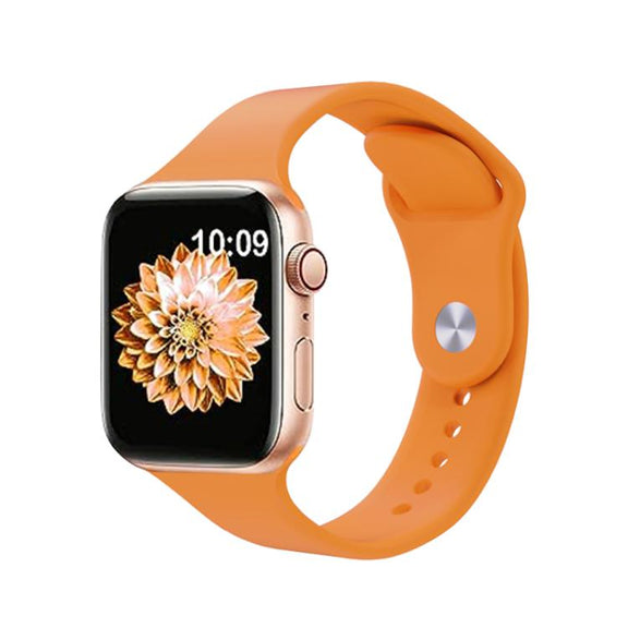 For Apple Watch 46mm / 49mm / 45mm / 44mm Kalebol Reverse Buckle Silicone Watch Band(Orange)