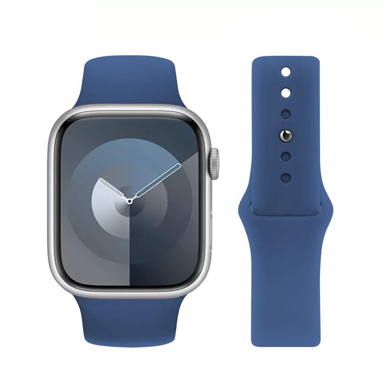 For Apple Watch 46mm / 49mm / 45mm / 44mm Kalebol Reverse Buckle Silicone Watch Band(Blue)