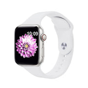 For Apple Watch 42mm / 41mm / 40mm / 38mm Kalebol Reverse Buckle Silicone Watch Band(White)