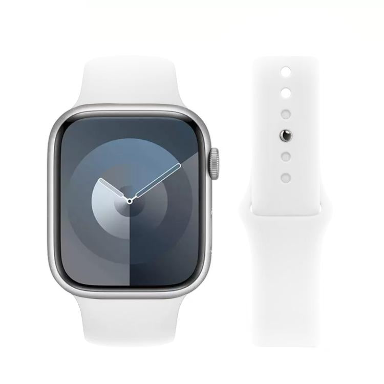 For Apple Watch 42mm / 41mm / 40mm / 38mm Kalebol Reverse Buckle Silicone Watch Band(White)