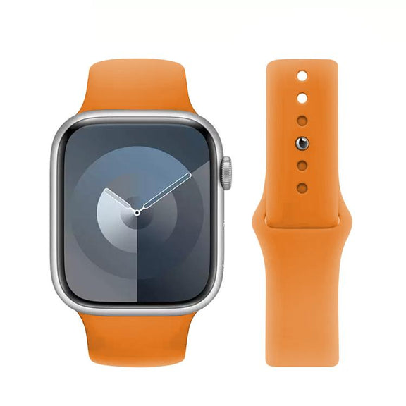 For Apple Watch 42mm / 41mm / 40mm / 38mm Kalebol Reverse Buckle Silicone Watch Band(Orange)