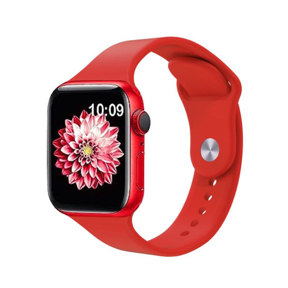 For Apple Watch 42mm / 41mm / 40mm / 38mm Kalebol Reverse Buckle Silicone Watch Band(Red)