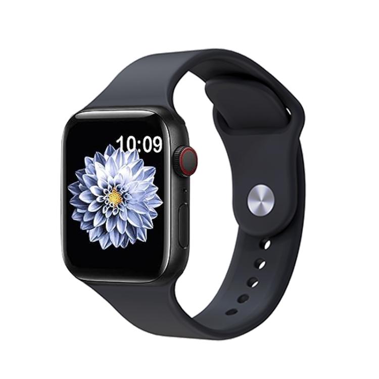 For Apple Watch 42mm / 41mm / 40mm / 38mm Kalebol Reverse Buckle Silicone Watch Band(Black)