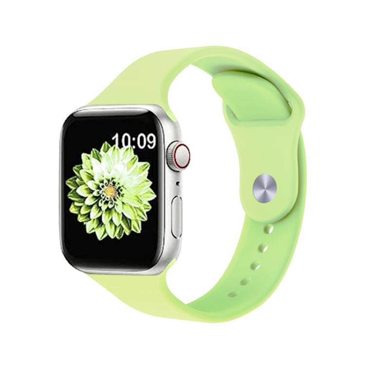 For Apple Watch 42mm / 41mm / 40mm / 38mm Kalebol Reverse Buckle Silicone Watch Band(Green)