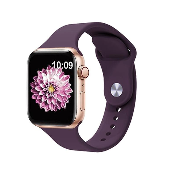 For Apple Watch 42mm / 41mm / 40mm / 38mm Kalebol Reverse Buckle Silicone Watch Band(Violet)