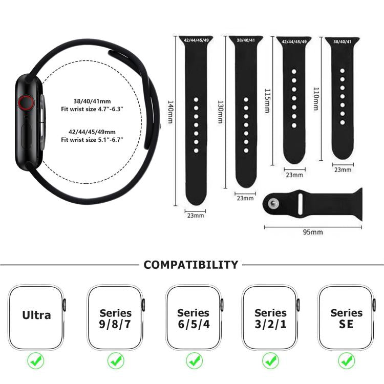 For Apple Watch 42mm / 41mm / 40mm / 38mm Kalebol Reverse Buckle Silicone Watch Band(Light Grey)