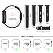 For Apple Watch 46mm / 49mm / 45mm / 44mm Kalebol Reverse Buckle Silicone Watch Band(Light Grey)