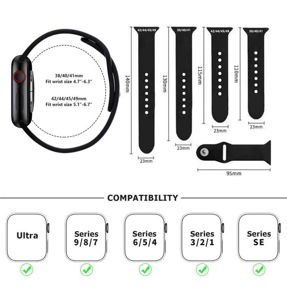 For Apple Watch 46mm / 49mm / 45mm / 44mm Kalebol Reverse Buckle Silicone Watch Band(Light Grey)