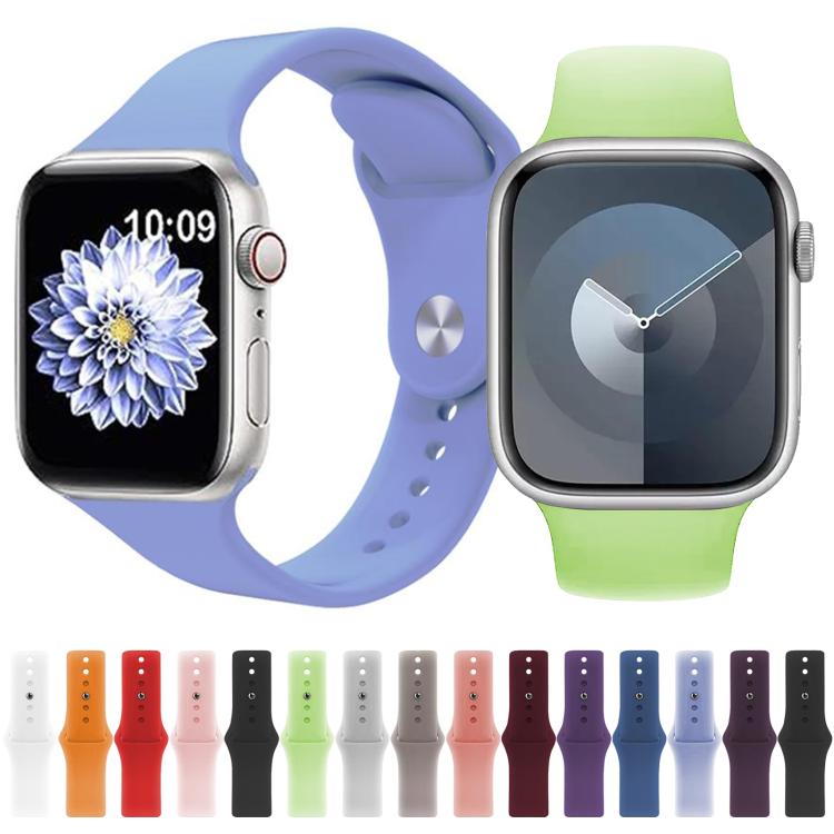 For Apple Watch 46mm / 49mm / 45mm / 44mm Kalebol Reverse Buckle Silicone Watch Band(Light Grey)