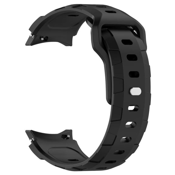 For Samsung Galaxy Watch 5 Pro / 6 / 7 Kalebol Armor Silicone Watch Band(Black)