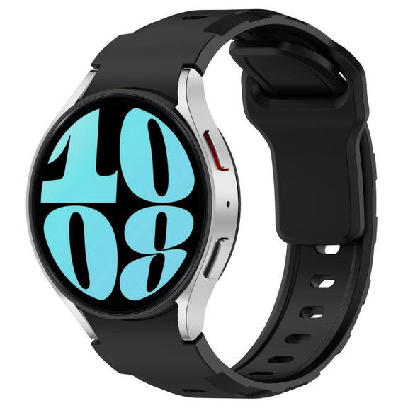For Samsung Galaxy Watch 5 Pro / 6 / 7 Kalebol Armor Silicone Watch Band(Black)