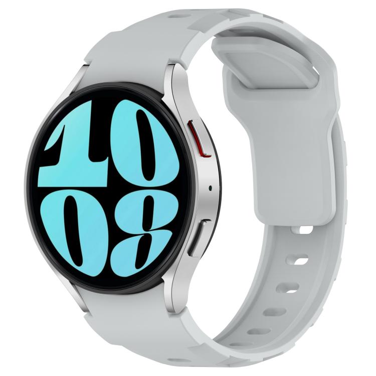 For Samsung Galaxy Watch 5 Pro / 6 / 7 Kalebol Armor Silicone Watch Band(Light Grey)