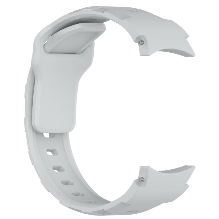 For Samsung Galaxy Watch 5 Pro / 6 / 7 Kalebol Armor Silicone Watch Band(Light Grey)