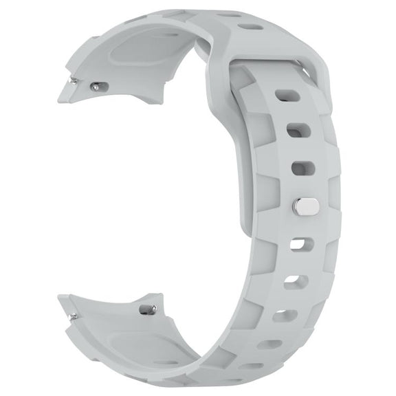 For Samsung Galaxy Watch 5 Pro / 6 / 7 Kalebol Armor Silicone Watch Band(Light Grey)