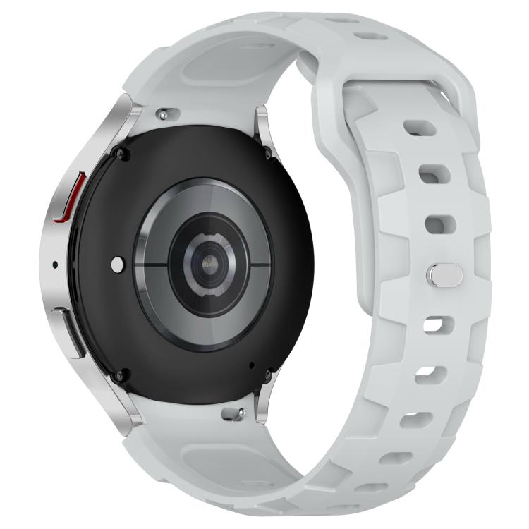 For Samsung Galaxy Watch 5 Pro / 6 / 7 Kalebol Armor Silicone Watch Band(Light Grey)