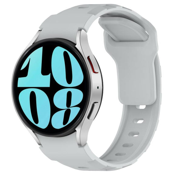 For Samsung Galaxy Watch 5 Pro / 6 / 7 Kalebol Armor Silicone Watch Band(Light Grey)
