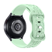 18mm Kalebol Leopard Print Butterfly Buckle Silicone Watch Band(Teal Blue)