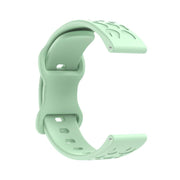 18mm Kalebol Leopard Print Butterfly Buckle Silicone Watch Band(Teal Blue)