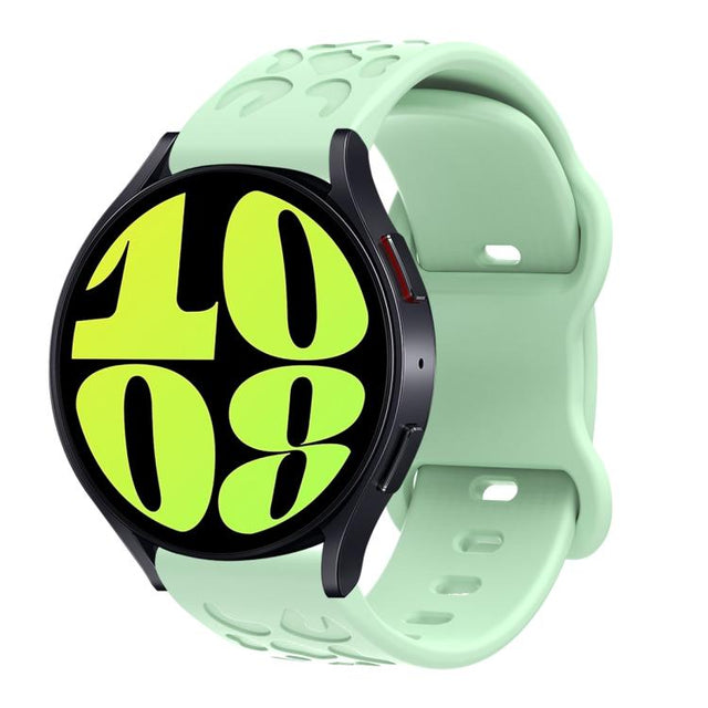 18mm Kalebol Leopard Print Butterfly Buckle Silicone Watch Band(Teal Blue)