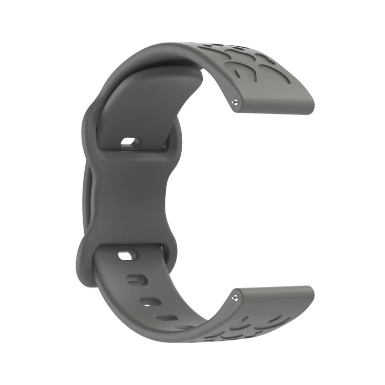 18mm Kalebol Leopard Print Butterfly Buckle Silicone Watch Band(Space Grey)