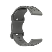 18mm Kalebol Leopard Print Butterfly Buckle Silicone Watch Band(Space Grey)