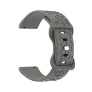18mm Kalebol Leopard Print Butterfly Buckle Silicone Watch Band(Space Grey)