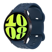 18mm Kalebol Leopard Print Butterfly Buckle Silicone Watch Band(Midnight  Blue)