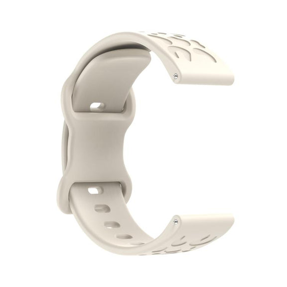 18mm Kalebol Leopard Print Butterfly Buckle Silicone Watch Band(Starlight)