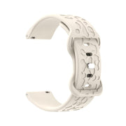 18mm Kalebol Leopard Print Butterfly Buckle Silicone Watch Band(Starlight)