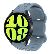 18mm Kalebol Leopard Print Butterfly Buckle Silicone Watch Band(Slate Blue)