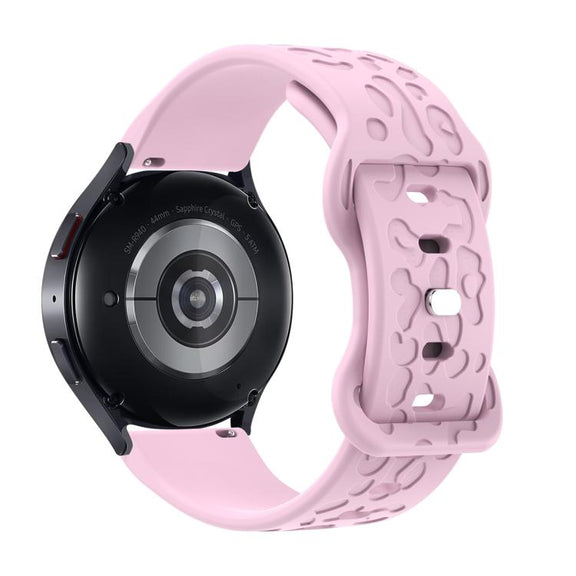 18mm Kalebol Leopard Print Butterfly Buckle Silicone Watch Band(Purple)
