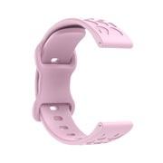 18mm Kalebol Leopard Print Butterfly Buckle Silicone Watch Band(Purple)