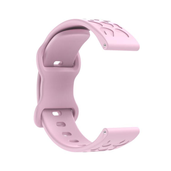 18mm Kalebol Leopard Print Butterfly Buckle Silicone Watch Band(Purple)