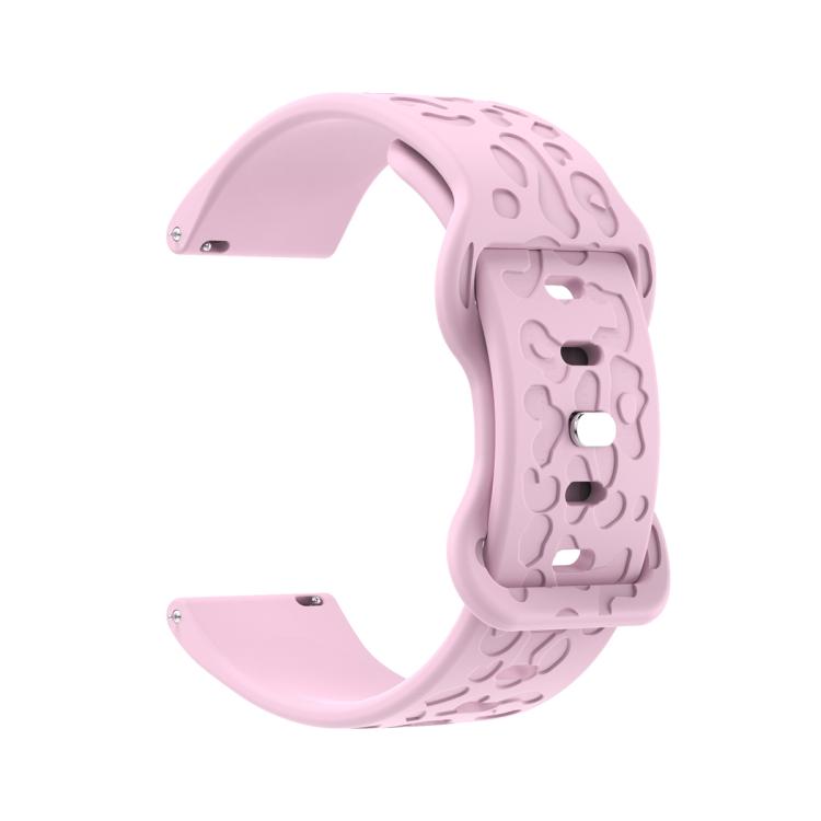18mm Kalebol Leopard Print Butterfly Buckle Silicone Watch Band(Purple)