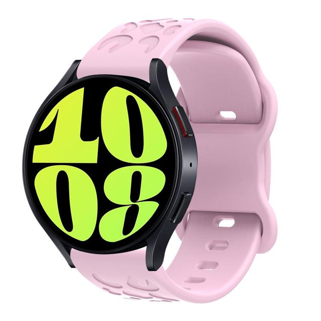 18mm Kalebol Leopard Print Butterfly Buckle Silicone Watch Band(Purple)