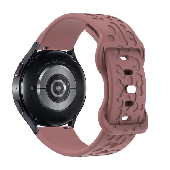 18mm Kalebol Leopard Print Butterfly Buckle Silicone Watch Band(Purple Haze)