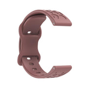18mm Kalebol Leopard Print Butterfly Buckle Silicone Watch Band(Purple Haze)