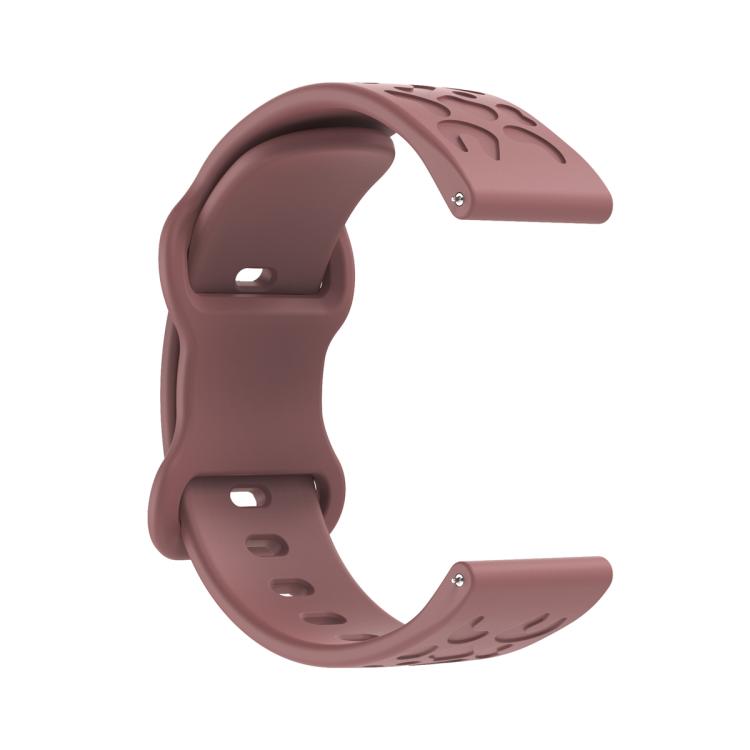 18mm Kalebol Leopard Print Butterfly Buckle Silicone Watch Band(Purple Haze)