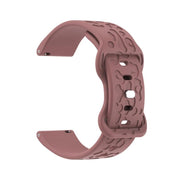 18mm Kalebol Leopard Print Butterfly Buckle Silicone Watch Band(Purple Haze)