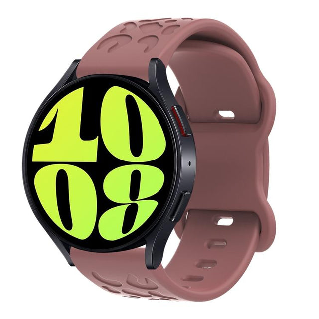 18mm Kalebol Leopard Print Butterfly Buckle Silicone Watch Band(Purple Haze)