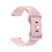 20mm Kalebol Leopard Print Butterfly Buckle Silicone Watch Band(Pink)