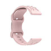 22mm Kalebol Leopard Print Butterfly Buckle Silicone Watch Band(Pink)