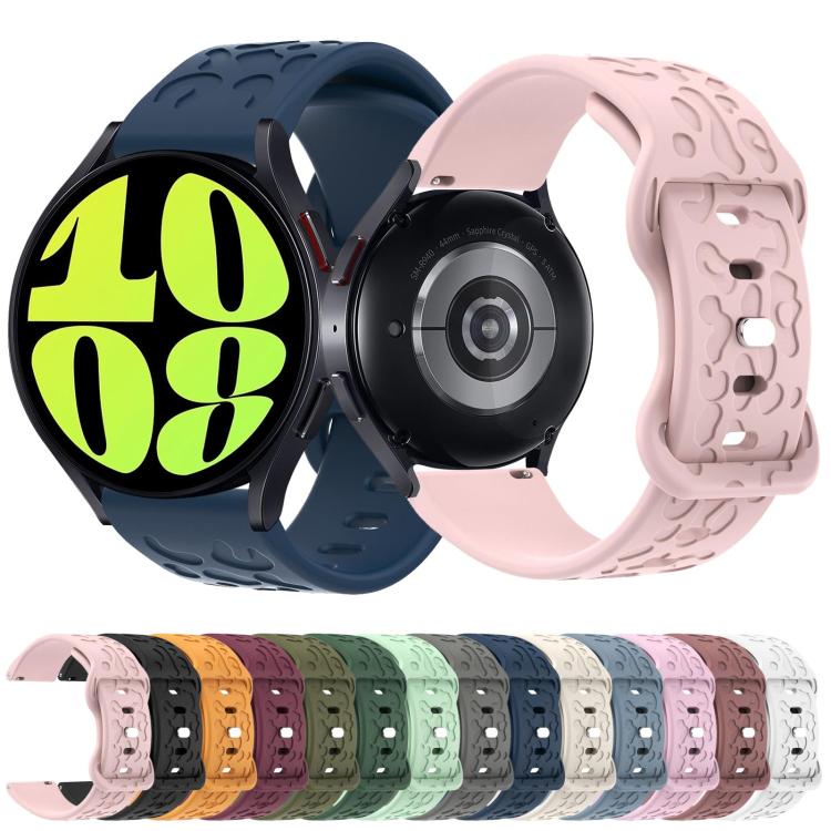 18mm Kalebol Leopard Print Butterfly Buckle Silicone Watch Band(Space Grey)